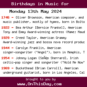 Birthdays in Music